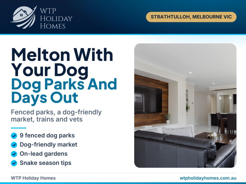 Melton dog parks guide cover with the fenced side walkway at Willows Arena House, a pet-friendly Strathtulloh stay